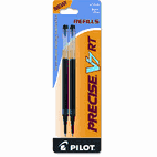 Pilot Refill for Precise V5 RT Rolling Ball, Fine Black Ink, 2/Pack PIL77278