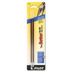 Pilot Refill, Non-retract Better/BetterGrip/EasyTouch Ballpoint, Med, Blue, 2/Pack PIL77222