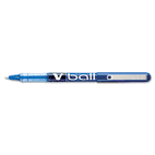 Pilot VBall Roller Ball Stick Pen, Liquid Ink, Blue Ink, Extra Fine, Dozen PIL35201