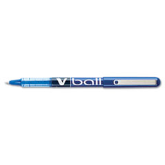 Pilot VBall Roller Ball Stick Pen, Liquid Ink, Blue Ink, Extra Fine, Dozen PIL35201