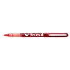 Pilot VBall Roller Ball Stick Pen, Liquid Ink, Red Ink, Extra Fine, Dozen PIL35202