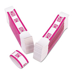 PM Company Color-Coded Kraft Currency Straps, Dollar Bill, $250, Self-Adhesive, 1000/Pack PMC55029