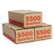 PM Company Corrugated Cardboard Coin Storage w/Denomination Printed On Side, Orange PMC61025