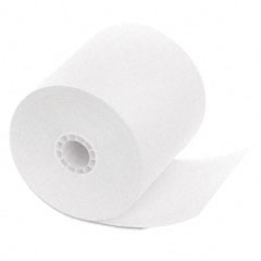 PM Company Single-Ply Cash Register/POS Rolls, 3-1/4" x 240 ft., White, 5/Pack PMC09862