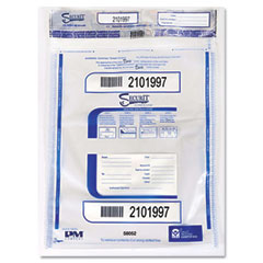 PM Company Triple Protection Tamper-Evident Deposit Bags, 20 x 28, Clear, 100/Pack PMC58052