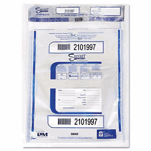 PM Tamper-Evident Deposit Bags, 20quot;x20quot;, 50/PK, Clear (58053)