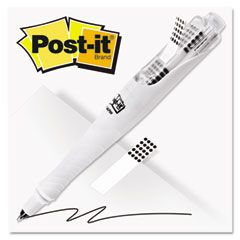 Post-it Ballpoint Retractable Pen with 50 Flags, Black Ink, Medium, 2 per Pack MMM692P2BLACK