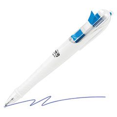 Post-it Ballpoint Retractable Pen with 50 Flags, Blue Ink, Medium, 2 per Pack MMM692P2BLUE