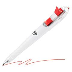 Post-it Ballpoint Retractable Pen with 50 Flags, Red Ink, Medium, 2 per Pack MMM692P2RED