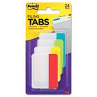 Post-it Durable File Tabs, 2 x 1 1/2, Red, Yellow, Green, Blue, 24/PK MMM686ALYR