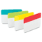 Post-it Durable File Tabs, 2 x 1 1/2, Red, Yellow, Green, Blue, 24/PK MMM686ALYR