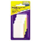 Post-it Durable File Tabs, 2 x 1 1/2, Striped, Assorted Fluorescent Colors, 24/Pack MMM686F1BB