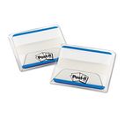 Post-it Durable File Tabs, 2 x 1 1/2, Striped, Blue, 50/Pack MMM686F50BL