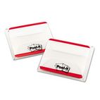 Post-it Durable File Tabs, 2 x 1 1/2, Striped, Red, 50/Pack MMM686F50RD