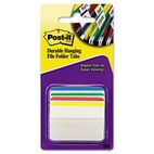 Post-it Durable Hanging File Tabs, 2 x 1 1/2, Striped, Assorted Colors, 24/Pack MMM686A1