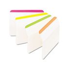 Post-it Durable Hanging File Tabs, 2 x 1 1/2, Striped, Assorted Colors, 24/Pack MMM686A1BB