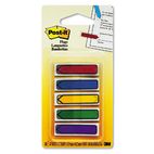 Post-it Flags Arrow 1/2" Flags, Blue/Green/Purple/Red/Yellow, 20/Color, 100/Pack MMM684ARR1
