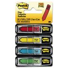 Post-it Flags Arrow Message 1/2" Flags, "Sign Here", 4 Colors w/Dispensers, 120/Pack MMM684SH