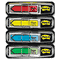 Post-it Flags Arrow Message 1/2" Flags, "Sign Here", 4 Colors w/Dispensers, 120/Pack MMM684SH