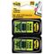 Post-it Flags Arrow Message 1" Flags, "Sign and Date", Green, 2 50-Flag Dispensers/Pack MMM680SD2