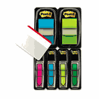 Post-it Flags Flags Value Pack, Assorted, 96 1/2" Arrows, 100 1" Flags, 12 2" Filing Tabs MMM680BBBGA4VA