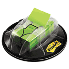 Post-it Flags High Volume Arrow Flag Dispenser, Bright Green, 200 Flags/Dispenser MMM680HVABG