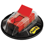 Post-it Flags High Volume Arrow Flag Dispenser, Red, 200 Flags/Dispenser MMM680HVAR