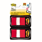 Post-it Flags Marking Flags in Dispensers, Red, 50 Flags/Dispenser, 12 Dispensers/Pack MMM680RD12