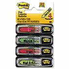 Post-it Flags Signature Flags, 20 Each of Four Assorted Messages/Colors, 80 Flags/Pack MMM684AST1