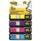 Post-it Flags Small Flags in Dispensers, Four Colors, 35/Color, 4 Dispensers/Pack MMM6834AB