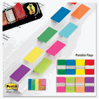 Post-it Flags Standard Tape Flags in Dispenser, Blue, 100 Flags/Dispenser MMM680BE2