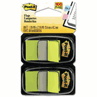 Post-it Flags Standard Tape Flags in Dispenser, Bright Green, 100 Flags/Dispenser MMM680BG2