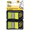 Post-it Flags Standard Tape Flags in Dispenser, Bright Green, 100 Flags/Dispenser MMM680BG2