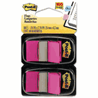 Post-it Flags Standard Tape Flags in Dispenser, Bright Pink, 100 Flags/Dispenser MMM680BP2
