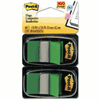 Post-it Flags Standard Tape Flags in Dispenser, Green, 100 Flags/Dispenser MMM680GN2