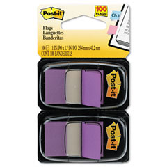 Post-it Flags Standard Tape Flags in Dispenser, Purple, 100 Flags/Dispenser MMM680PU2