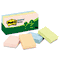 Post-it Greener Notes Recycled Notes, 1-1/2 x 2, Four Pastel Colors, 12 100-Sheet Pads/Pack MMM653RPA