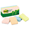 Post-it Greener Notes Recycled Notes, 1-1/2 x 2, Four Pastel Colors, 12 100-Sheet Pads/Pack MMM653RPA