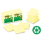 Post-it Greener Notes Recycled Pop-Up Notes Refill, 3 x 3, Canary YW,100 Sheets/Pad, 12 Pads/Pack MMMR330RP12YW