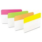 Post-it Hanging File Tabs, 2 x 1 1/2, Solid, Flat, Assorted Bright, 24/PK MMM686PLOY