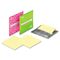 Post-it Laptop Notes Super Sticky Laptop Note Dispenser, 3 x 3, Gray, Pink, Green, 3 per Pack MMMLND3303PK