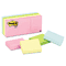 Post-it Notes Color Notes, 1-1/2 x 2, Pastel Colors, 12 100-Sheet Pads/Pack MMM653AST
