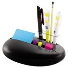 Post-it Notes Note and Flag Combo Pebble Dispenser, 3 x 3 Notes, Assorted Flags, Black MMMPBL100