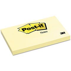 Post-it Notes Original Notes, 3 x 5, Canary Yellow, 12 100-Sheet Pads/Pack MMM655YW
