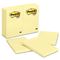Post-it Notes Original Notes, 4 x 6, Lined, Canary Yellow, 12 100-Sheet Pads/Pack MMM660YW