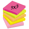 Post-it Notes Original Pads in Neon Colors, 3 x 3, Five Neon Colors, 14 100-Sheet Pads/Pack MMM65414AN