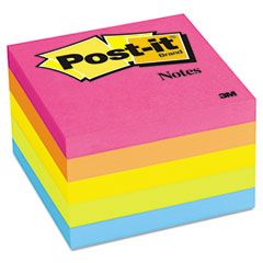 Post-it Notes Original Pads in Neon Colors, 3 x 3, Five Neon Colors, 5 100 Sheet Pads/Pack MMM6545PK