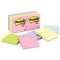 Post-it Notes Original Pads in Pastel Colors,3 x 3, Five Pastel Colors, 12 100-Sheet Pads/Pack MMM654AST