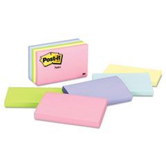 Post-it Notes Original Pads in Pastel Colors, 3 x 5, Five Pastel Colors, 5 100-Sheet Pads/Pack MMM655AST
