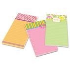 Post-it Notes Super Sticky Assorted Printed Note Pads, 4 x 8, Lined, 75 Sheets/Pad, 3 Pads/Pack MMM7366OFF3